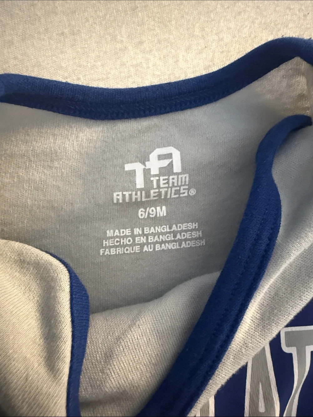 Wildcats Heart Baby Bodysuit in Gray and Blue - Cute Team Logo